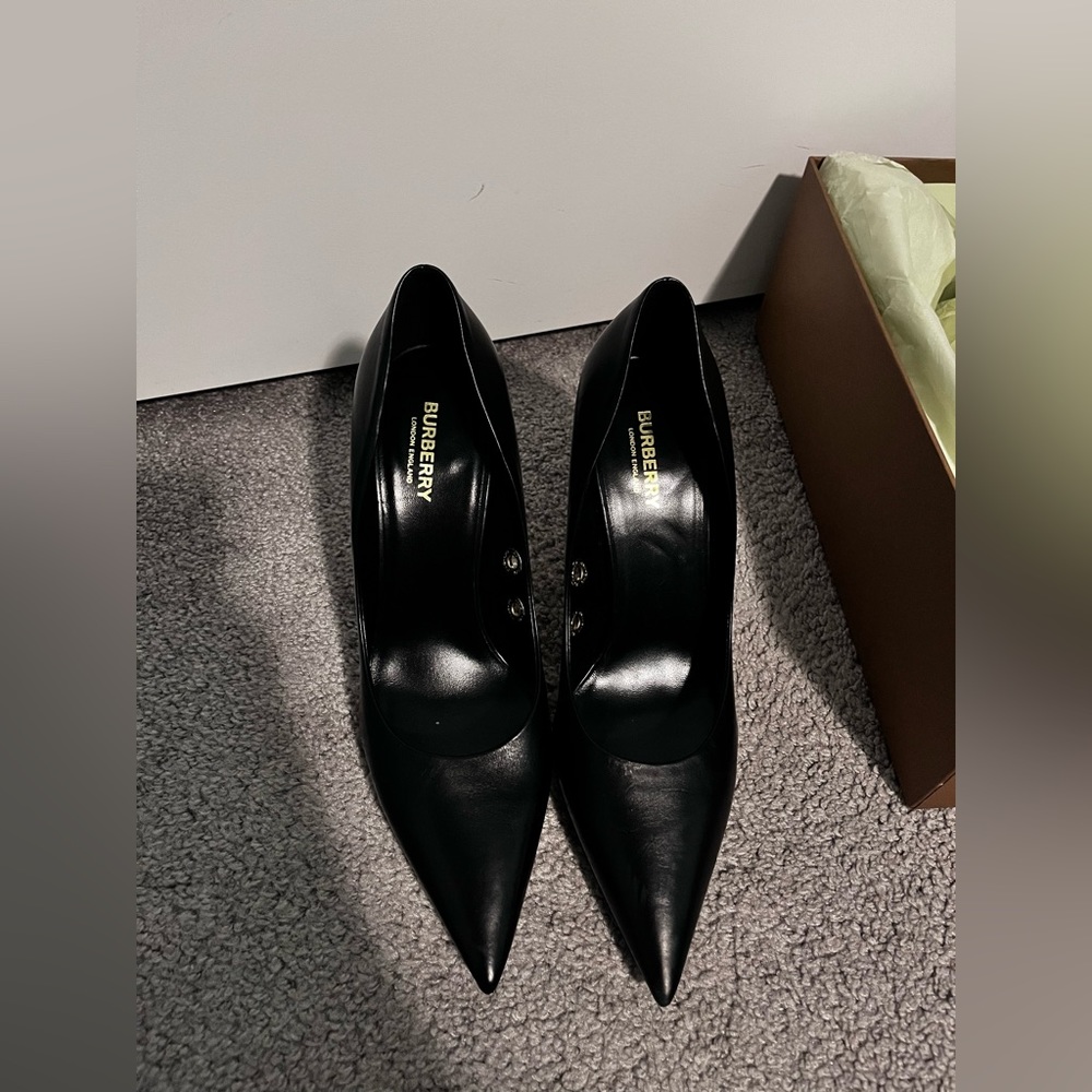 Burberry Black Shoes Size 40 Euro with grommets on side